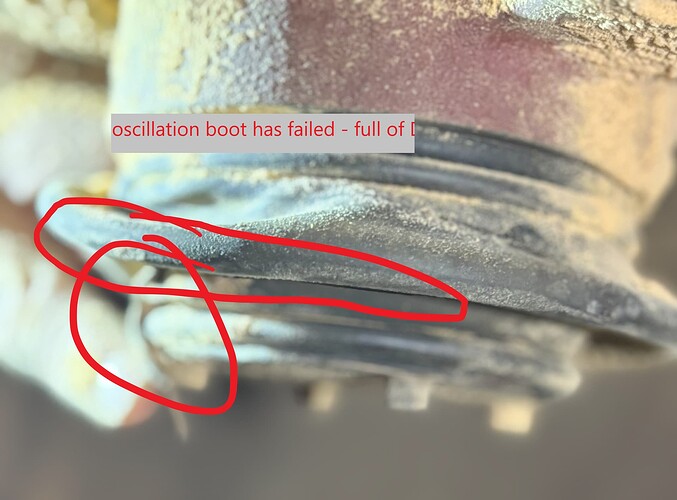 Spindle Oscilation Boot Broken  - TT Mark up